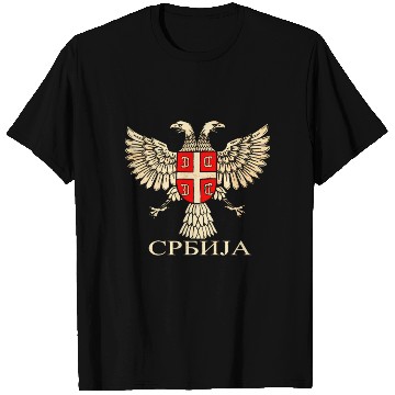 Discover Serbia Srbija Serbian Serb Eagle Flag Cccc Cyrilli T Shirts