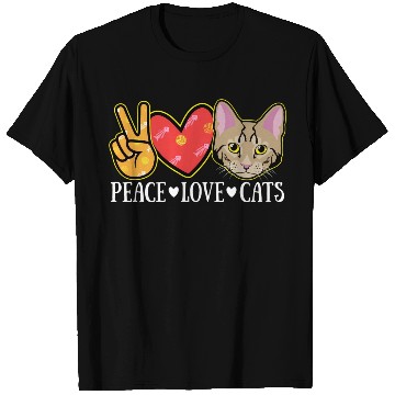 Discover Peace Love Cats Kitten Meowsome Cat T Shirts