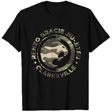 Discover Renzo Gracie Jiu-Jitsu Clarksville Camouflage Logo T Shirts