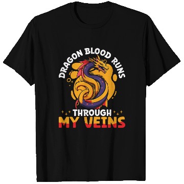 Discover Dragon blood runs T Shirts