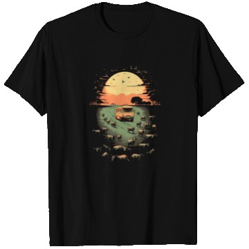 Discover Rv Camping Herd Of Cows Cow Camper Caravan T Shirts