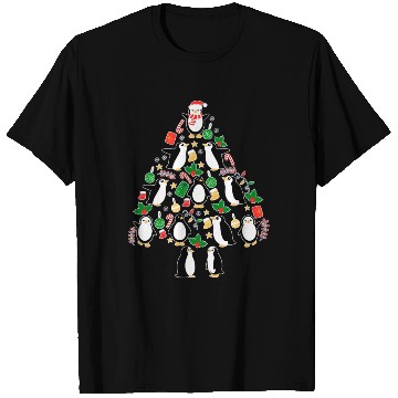Discover Penguins Tree Santa Fun Celebration T Shirts