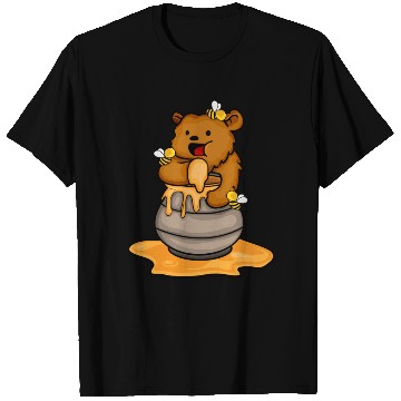 Discover Grizzly Bear Eating Honey Cute Bear Cub Brown Bear T Shirts