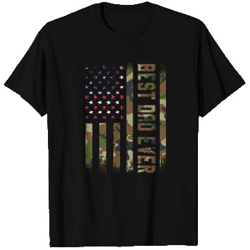 Discover Best dad ever USA flag Camo gift for fatheR T Shirts