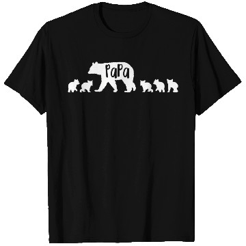 Discover Papa Bear Dad Father With 5 Five Cubs T Shirts