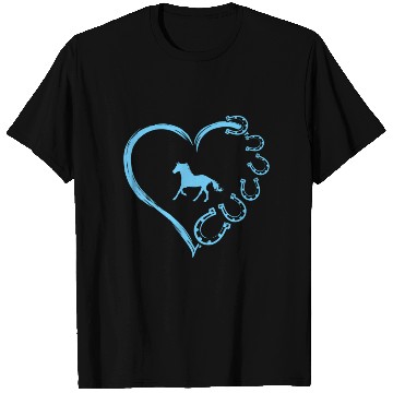 Discover Horseshoe Heart Horse Mom Horseback Riding T Shirts