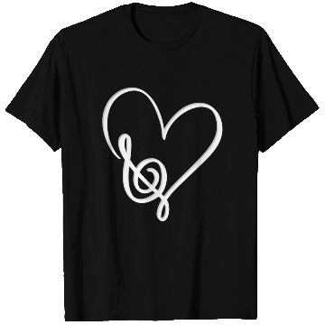 Discover Heart Shape Musical Notes Music lovers Valentines T Shirts