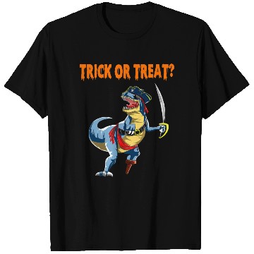 Discover Trick or Treat Halloween Dinosaur T rex Pirate T Shirts