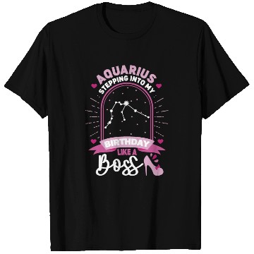Discover Aquarius Stepping Into Astrology Birth Sign T Shirts
