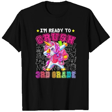 Discover Crush 3rd Grade Dabbing Unicorn Back To School T Shirts