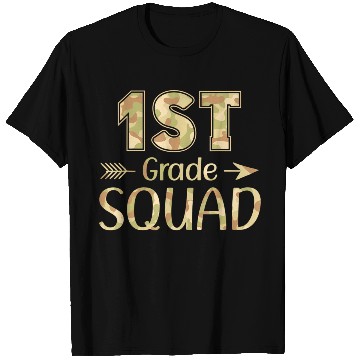 Discover 1st Grade Squad Teacher & Student Camo Back To T Shirts
