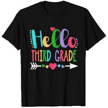 Discover Hello Third Grade Heart Teacher Student Back To T Shirts