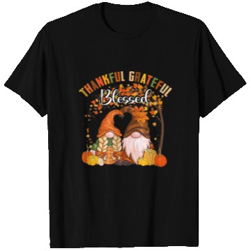 Discover Thankful Grateful Blessed Gnomes Fall Autumn T Shirts