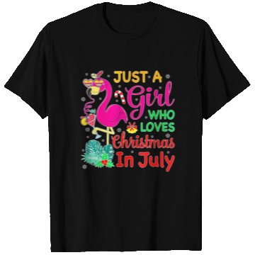 Discover Just A Girl Who Loves Christmas In July And T Shirts