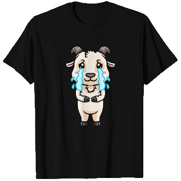 Discover Goat Sad Crying Emoticon T Shirts