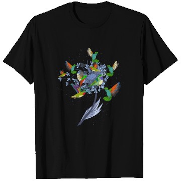 Discover Pretty Nature Animal Flowers Bird Hummingbird T Shirts