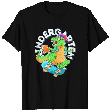 Discover Back to School Kindergarten Dinosaur Riding T Shirts