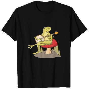 Discover Cottagecore Aesthetic Frog Lover Banjo Player T Shirts