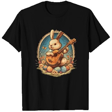 Discover Cottagecore Aesthetic Bunny Playing Banjo Guitar T Shirts