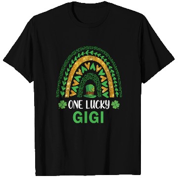 Discover One Lucky Gigi St Patric Day Shamrock Rainbow T Shirts