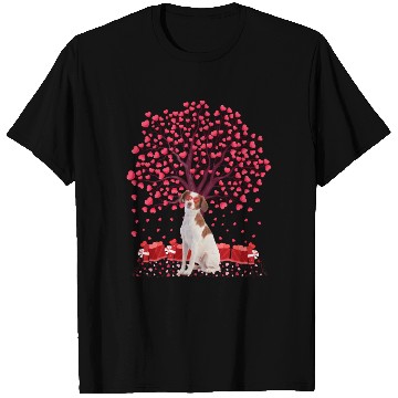 Discover Heart Tree Brittany Spaniel Dog Valentine'S Day T Shirts