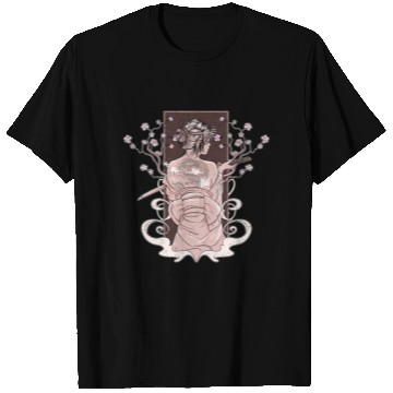 Discover Vintage Japanese Katana Wo Kimono Cherry Blossoms T Shirts