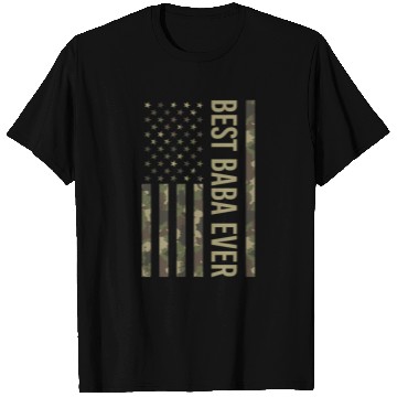 Discover Best Baba Ever Us American Flag Camo For Fathers T Shirts