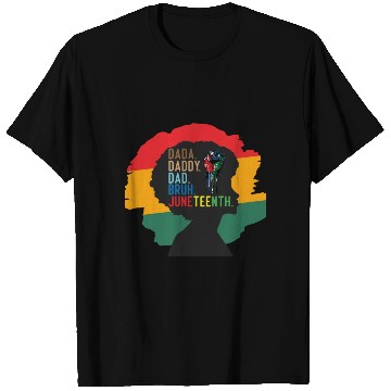 Discover Dada Daddy Dad Bruh Retro Juneteenth Fathers Day T Shirts