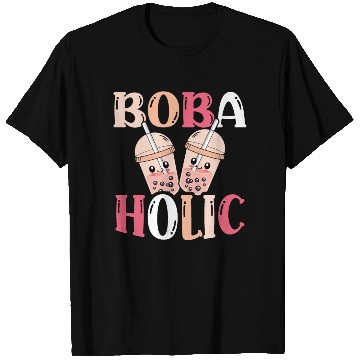 Discover Bobaholic Bubble Tea Lover Boba Tea Drinker Korean T Shirts