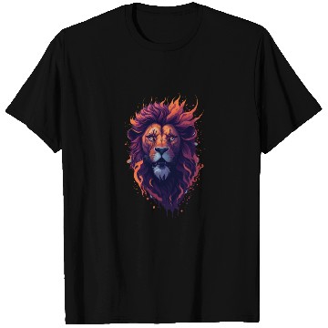 Discover Fiery Lion Head Beautiful Lion T Shirts