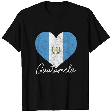 Discover Guatemala Guatemalan Flag Pride Heart Chapina T Shirts