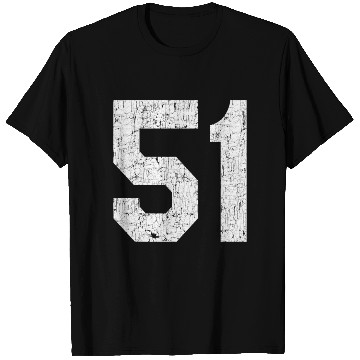 Discover Jersey Uniform Number 51 Athletic Style Sports T Shirts