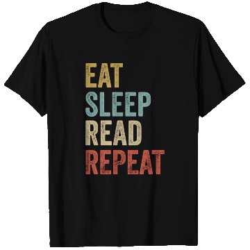 Discover Eat Sleep Read Repeat Reading Book T Shirts