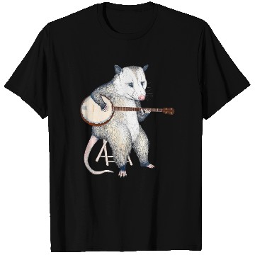 Discover Opossum Playing Banjo Guitar Possum Live Weird T Shirts