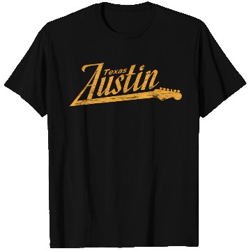 Discover Austin Texas Guitar Neck T Shirts