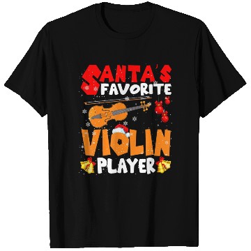 Discover Santa's Favorite Violin Player Xmas Santa Musical T Shirts