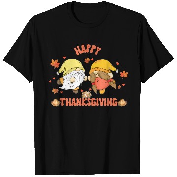 Discover Happy Thanksgiving Gnomes Pumpkin Autumn Leaves T Shirts