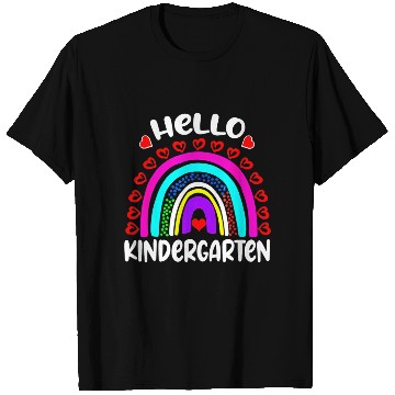 Discover Hello Kindergarten Rainbow Heart Back To School T Shirts