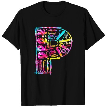 Discover Tie Dye Typography Pre K Student & Teacher Back T Shirts