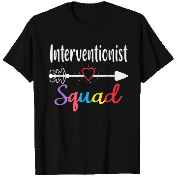 Discover Interventionist Squad Funny Back To School T Shirts