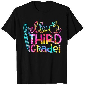 Discover Tie Dye Hello 3rd Grade Teacher Student Back To T Shirts