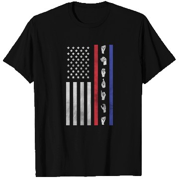 Discover American Flag Asl American Sign Language America U T Shirts