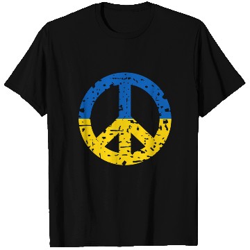 Discover Ukraine Peace Sign Ukrainian Flag Colors T Shirts
