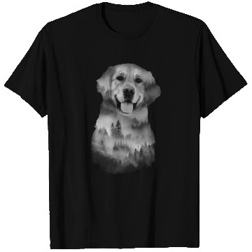 Discover Dog Illustration Golden Retriever Dog Owner Dog T Shirts