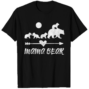 Discover Mama Bear T Shirts With Four Bear Cubs