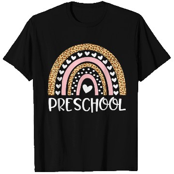 Discover Preschool Teacher Leopard Rainbow Teacher Back To T Shirts