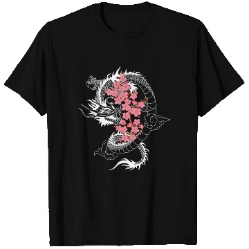 Discover Dragon Japanese Cherry Blossom Culture T Shirts