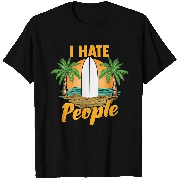 Discover Funny I Hate People Relaxing Beach Vacation Pun T Shirts