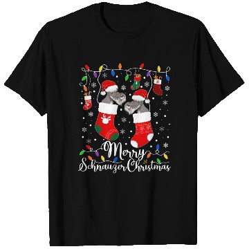 Discover Merry Schnauzer Mini Schnauzer Xmas T Shirts