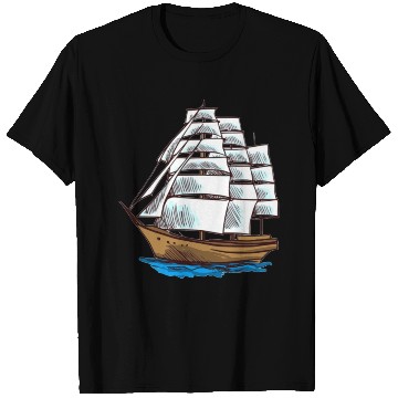 Discover Segeln Sailing Boot Boat Shiff Ship T Shirts